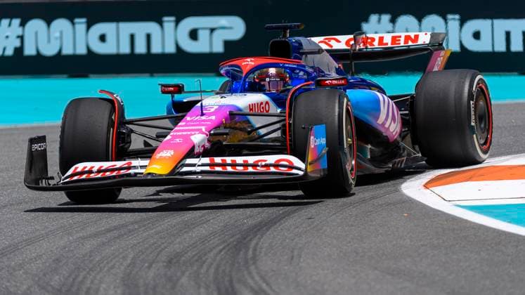 3rd May 2024; Miami International Autodrome, Miami, Florida, USA; Formula 1 Crypto.com Miami Grand Prix 2024; Free Practice Day; Daniel Ricciardo of Australia driving the number 3 Visa Cash App RB car on the track during first practice session.  ActionPlus12637477 DouglasxMurray