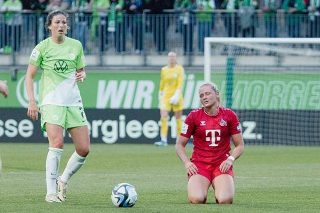 Wolfsburg, Germany 03 May 2024 1 BL Women 2023 2024 VfL Wolfsburg vs 1 FC Köln In the picture Marleen Schimmer Koeln unhappy on the pitch DFB regulations prohibit any use of photographs as image sequences and or quasi video AOK Stadion Niedersachsen Copyright: xFotostandx xNiewelerx