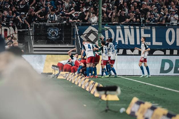 Soccer Men Season 2023 2024 2 Soccer Bundesliga 32 Matchday Hamburger SV vs FC St Pauli 03 05 2024 HSV celebrates the goal of Robert Glatzel 9, HSV Hamburg Volksparkstadion Hamburg Germany