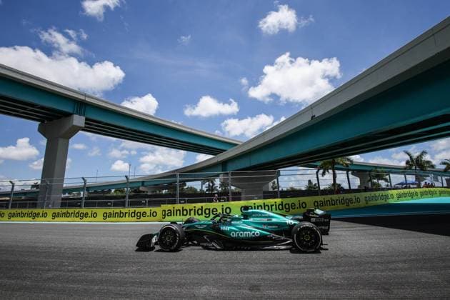 18 STROLL Lance (can), Aston Martin F1 Team AMR24, action during the Formula 1 Crypto.com Miami Grand Prix 2024, 6th round of the 2024 Formula One World Championship, WM, Weltmeisterschaft from May 3 to 5, 2024 on the Miami International Autodrome, in Miami, United States of America - F1 - MIAMI GRAND PRIX 2024 DPPI Panoramic  240503_R06_MIAMI_DP_XB3_6647