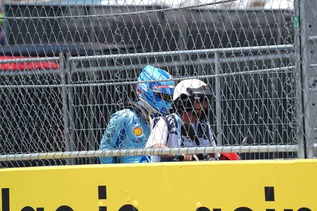 03 05 2024, Miami International Autodrome, Miami, Formula 1 Crypto com Miami Grand Prix,pictured After his retirement, Charles Leclerc MCO , Scuderia Ferrari HP is driven back to the paddock on a scooter Defodi 506 20240503 hbr 2681 Defodi-506