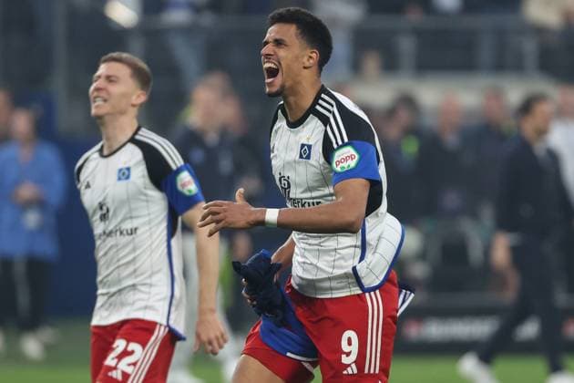 2 Bundesliga Hamburger SV FC St Pauli at Volksparkstadion in Hamburg on 03 05 2024 Robert Glatzel Hamburger SV 9 MH