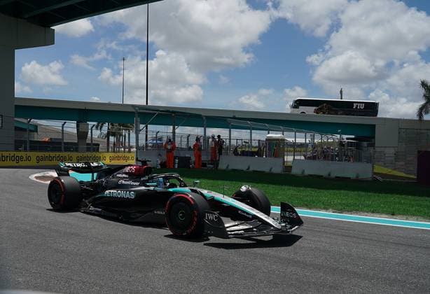 Formula 1 Crypto com Miami Grand Prix 03 05 2024, Miami International Autodrome, Miami, Formula 1 Crypto com Miami Grand Prix,pictured George Russell GBR , Mercedes AMG Petronas Formula One Team nordphotoxGmbHx xBratic nph00250