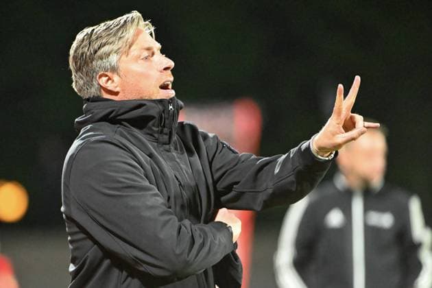 SOCCER - BL, A.Lustenau vs A.Wien BREGENZ,AUSTRIA,03.MAY.24 - SOCCER - ADMIRAL Bundesliga, qualification group, SC Austria Lustenau vs FK Austria Wien. Image shows head coach Michael Wimmer (A.Wien).  GEPAxpictures xOliverxLerch