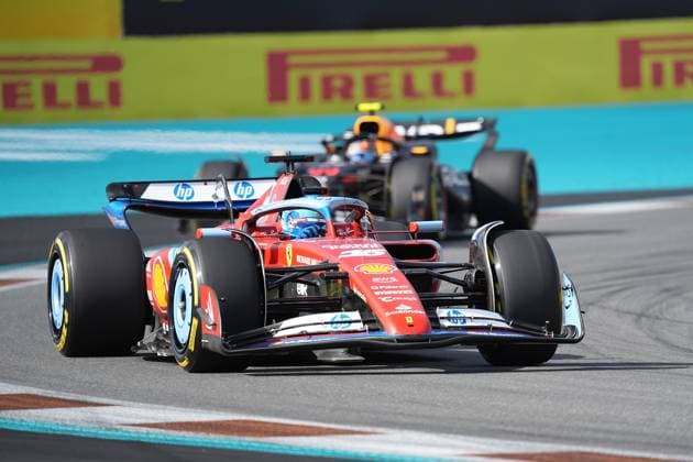 03 05 2024, Miami International Autodrome, Miami, Formula 1 Crypto com Miami Grand Prix,pictured Charles Leclerc MCO , Scuderia Ferrari HP ,Sergio Perez MEX , Oracle Red Bull Racing Defodi 506 20240503 hbr 7089 Defodi-506