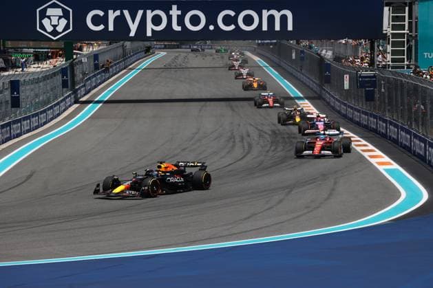 F1 Miami Grand Prix 2024 Sprint Max Verstappen of Red Bull Racing and Charles Leclerc of Ferrari during Sprint ahead of the Formula 1 Miami Grand Prix at Miami International Autodrome in Miami, United States on May 4, 2024. Miami United States  Copyright: xJakubxPorzyckix originalFilename:porzycki-f1miamig240504_nphQD.jpg