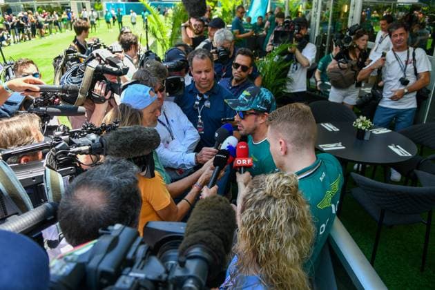 Formula 1 GP Miami USA 04 05 2024 Fernando Alonso 14, Aston Martin Aramco F1 Team interview Formula 1 GP Miami USA 04 05 2024 Copyright: xBEAUTIFULxSPORTS Erlhofx