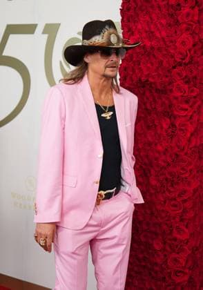 LOUISVILLE, KY - MAY 04: Musician Kid Rock walks the red carpet before the 150th running of the Kentucky Derby on May 4, 2024, at Churchill Downs in Louisville, Ky. (Photo by Jeff Moreland Icon Sportswire) HORSE RACING: MAY 04 Kentucky Derby EDITORIAL USE ONLY Icon168240504012