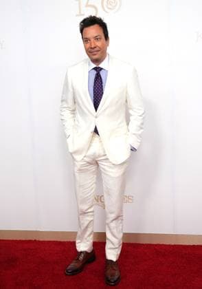 LOUISVILLE, KY - MAY 04: Jimmy Fallon walks the red carpet before the 150th running of the Kentucky Derby on May 4, 2024, at Churchill Downs in Louisville, Ky. (Photo by Jeff Moreland Icon Sportswire) HORSE RACING: MAY 04 Kentucky Derby EDITORIAL USE ONLY Icon168240504036