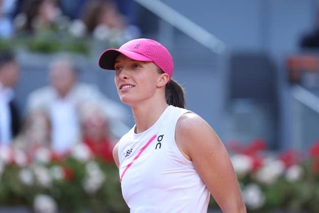 Iga Swiatek (Pol) defeated Aryna Sabalenka (Blr) TENNIS : Mutua Madrid Open 2024 - 04 05 2024 AntoineCouvercelle Panoramic 
