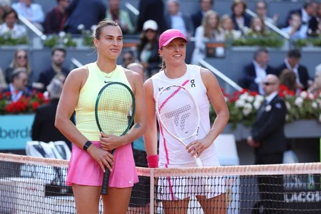 Iga Swiatek (Pol) defeated Aryna Sabalenka (Blr) TENNIS : Mutua Madrid Open 2024 - 04 05 2024 AntoineCouvercelle Panoramic 