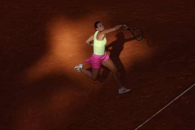 Iga Swiatek (Pol) defeated Aryna Sabalenka (Blr) TENNIS : Mutua Madrid Open 2024 - 04 05 2024 AntoineCouvercelle Panoramic 