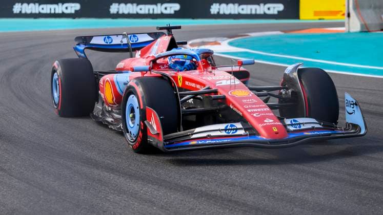 4th May 2024; Miami International Autodrome, Miami, Florida, USA; Formula 1 Crypto.com Miami Grand Prix 2024; Qualifying Day; Charles Leclerc of Monaco driving the number 16 Scuderia Ferrari on the track during the Q1 qualifying session.  ActionPlus12638853 DouglasxMurray