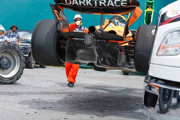 McLaren F1 Team MCL38, mechanical detail diffuser during the Formula 1 Crypto.com Miami Grand Prix 2024, 6th round of the 2024 Formula One World Championship, WM, Weltmeisterschaft from May 3 to 5, 2024 on the Miami International Autodrome, in Miami, United States of America - F1 - MIAMI GRAND PRIX 2024 DPPI Panoramic  240504_R06_MIAMI_DP_jk15109