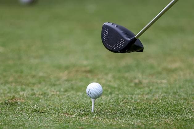 MCKINNEY, TX - MAY 04: Jake Knapp (USA) holds his PXG driver next to his Titleist ball on the 18th tee box during the third round of the PGA, Golf Herren CJ CUP Byron Nelson on May 4, 2024, at TPC Craig Ranch in McKinney, TX. (Photo by David Buono Icon Sportswire) GOLF: MAY 04 PGA CJ CUP Byron Nelson EDITORIAL USE ONLY Icon240504197