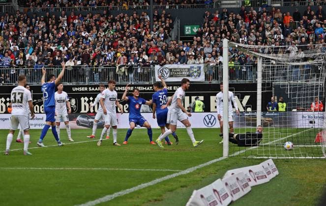 05 05 2024, Football, Men, 2 Bundesliga, Season 2023 2024, SV 07 Elversberg Hertha BSC Berlin, Ibrahim Maza Hertha BSC scores the goal for 1 1 Elversberg Ursapharm Arena an der Kaiserlinde Saarland Germany EN