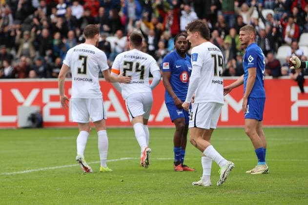05 05 2024, Soccer, Men, 2 Bundesliga, Season 2023 2024, SV 07 Elversberg Hertha BSC Berlin, Goal celebration to 1 0, Goalscorer Luca Schnellbacher SV 07 Elversberg Elversberg Ursapharm Arena an der Kaiserlinde Saarland Germany EN