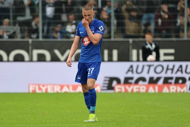 05 05 2024, Football, Men, 2 Bundesliga, Season 2023 2024, SV 07 Elversberg Hertha BSC Berlin, Palko Dardai Hertha BSC disappoints Elversberg Ursapharm Arena an der Kaiserlinde Saarland Germany EN