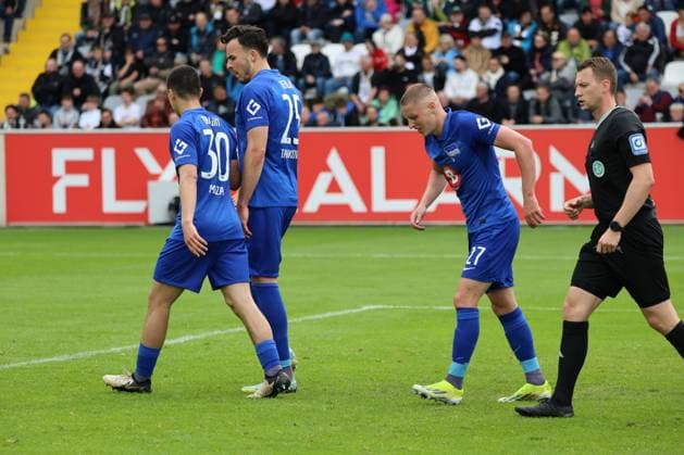 05 05 2024, Football, Men, 2 Bundesliga, Season 2023 2024, SV 07 Elversberg Hertha BSC Berlin, Goal celebration to 2 2, Goalscorer Palko Dardai Hertha BSC Elversberg Ursapharm Arena an der Kaiserlinde Saarland Germany EN