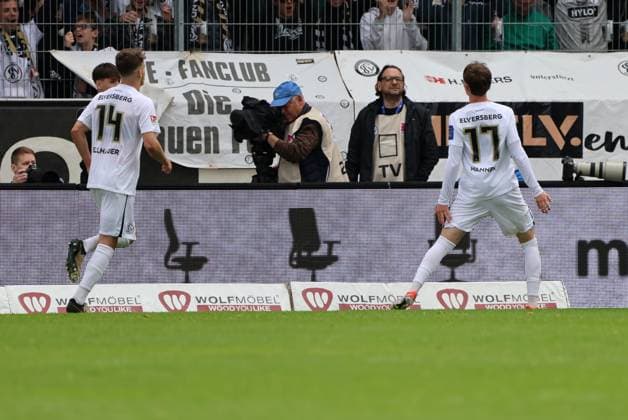 05 05 2024, Soccer, Men, 2 Bundesliga, Season 2023 2024, SV 07 Elversberg Hertha BSC Berlin, Goal celebration to 3 2, Goalscorer Paul Wanner SV 07 Elversberg Elversberg Ursapharm Arena an der Kaiserlinde Saarland Germany EN