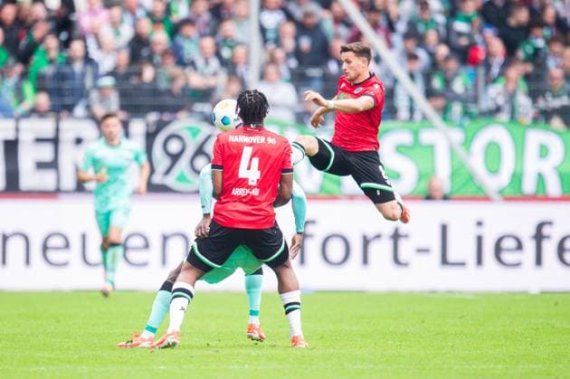 05 05 2024 Football, 2023 2024, 2 Bundesliga, Matchday 32, Hannover 96 SC Paderborn 07 R Enzo Leopold Hannover DFL REGULATIONS PROHIBIT ANY USE OF PHOTOGRAPHS AS IMAGE SEQUENCES AND OR QUASI VIDEO