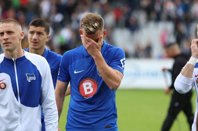 05 05 2024, Football, Men, 2 Bundesliga, Season 2023 2024, SV 07 Elversberg Hertha BSC Berlin, Florian Niederlechner Hertha BSC disappoints Elversberg Ursapharm Arena an der Kaiserlinde Saarland Germany EN