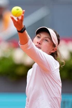 May 5, 2024, Madrid, Madrid, SPAIN: Cristina Bucsa of Spain plays doubles with Sara Sorribes of Spain against Laura Siegemund of Germany and Barbora Krejcikova of Czech Republic during the WTA, Tennis Damen Doubles Final of the Mutua Madrid Open 2024, ATP, Tennis Herren Masters 1000 and WTA 1000, tournament celebrated at Caja Magica on May 05, 2024 in Madrid, Spain. Madrid SPAIN - ZUMAa181 20240505_zaa_a181_041 Copyright: xOscarxJ.xBarrosox