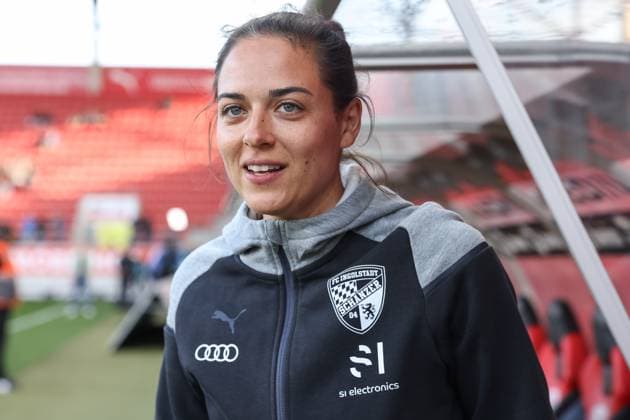 Sport Themen der Woche KW18 Sport Bilder des Tages 3. Liga; FC Ingolstadt 04 - SV Waldhof Mannheim; Cheftrainerin Sabrina Wittman (FCI) 3. Liga - FC Ingolstadt 04 Saison 2023 2024 SV Waldhof Mannheim *** 3 Liga FC Ingolstadt 04 SV Waldhof Mannheim Head coach Sabrina Wittman FCI 3 Liga FC Ingolstadt 04 Season 2023 2024 SV Waldhof Mannheim
