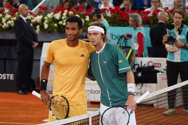 Tennis, ATP Tournament in Madrid, Final, Felix Auger-Aliassime - Andrey Rublev