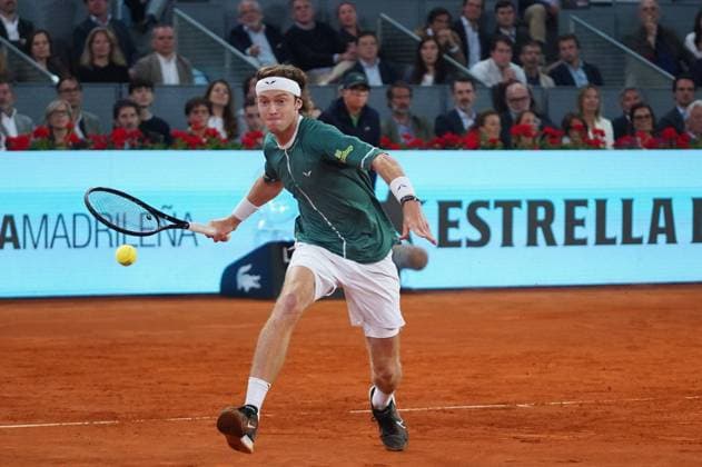 Felix Auger-Aliassime and Jannik Sinner during Finals Masters Series Madrid in Madrid on Sunday, May 5 2024 Cordon Press 