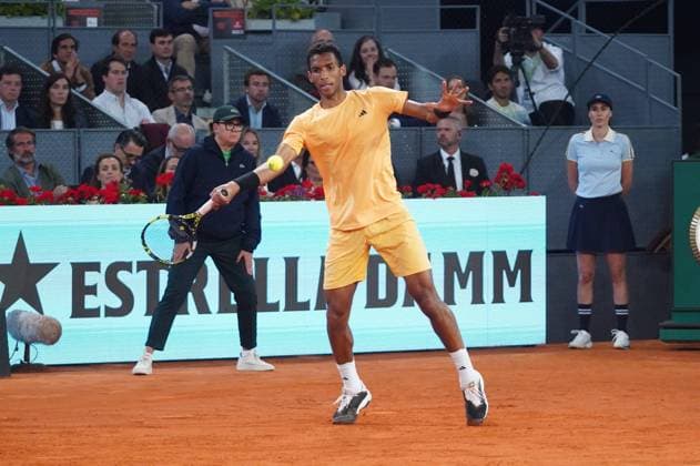 Felix Auger-Aliassime and Jannik Sinner during Finals Masters Series Madrid in Madrid on Sunday, May 5 2024 Cordon Press 