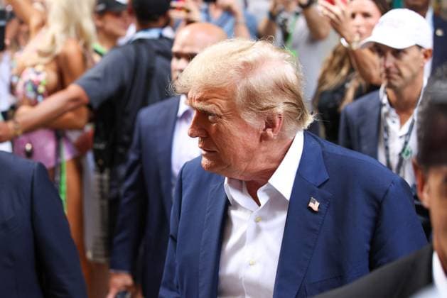 Donald Trump, portrait American politician, media personality, and businessman who served as the 45th president of the United States during the Formula 1 Crypto.com Miami Grand Prix 2024, 6th round of the 2024 Formula One World Championship, WM, Weltmeisterschaft from May 3 to 5, 2024 on the Miami International Autodrome, in Miami, United States of America - F1 - MIAMI GRAND PRIX 2024 DPPI Panoramic  240505_R06_MIAMI_DP_XB5_7889