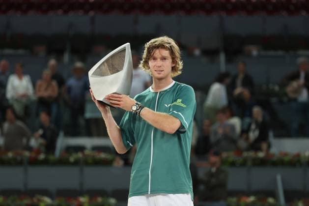 Andrey Rublev (Rus) defeated Felix Auger Aliassime (Can) TENNIS : Mutua Madrid Open 2024 - 05 05 2024 AntoineCouvercelle Panoramic 
