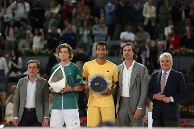 Andrey Rublev (Rus) defeated Felix Auger Aliassime (Can) TENNIS : Mutua Madrid Open 2024 - 05 05 2024 AntoineCouvercelle Panoramic 