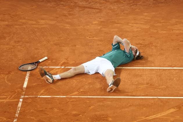 Andrey Rublev (Rus) defeated Felix Auger Aliassime (Can) TENNIS : Mutua Madrid Open 2024 - 05 05 2024 AntoineCouvercelle Panoramic 