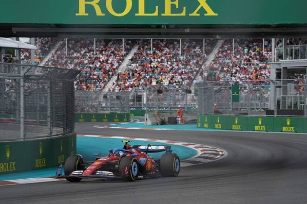 Formula 1 Crypto com Miami Grand Prix 05 05 2024, Miami International Autodrome, Miami, Formula 1 Crypto com Miami Grand Prix,pictured Carlos Sainz Jr ESP , Scuderia Ferrari HP nordphotoxGmbHx xBratic nph00250