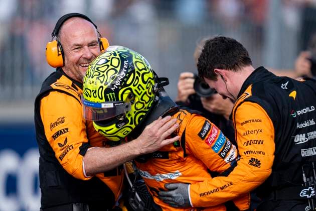 May 5, 2024, Miami, United States: British driver LANDO NORRIS (McLaren F1 Team) celebrates after winning the 2024 FIA Formula 1 Miami Grand Prix at Miami International Autodrome in Miami, United States. Miami United States - ZUMAg147 20240505_fap_g147_015 Copyright: xJamesxGasperottix