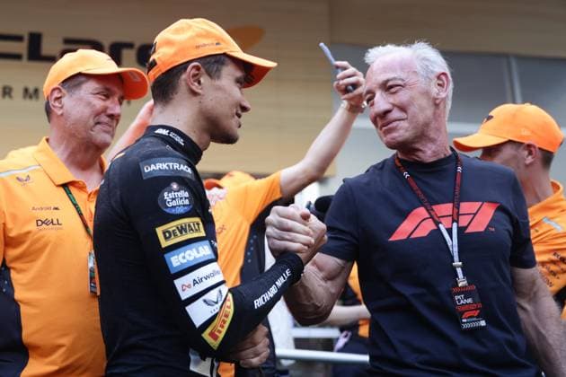 F1 Miami Grand Prix 2024 Lando Norris of McLaren and Greg Maffei after the Formula 1 Miami Grand Prix at Miami International Autodrome in Miami, United States on May 5, 2024. Miami United States  Copyright: xJakubxPorzyckix originalFilename:porzycki-f1miamig240505_npZiI.jpg