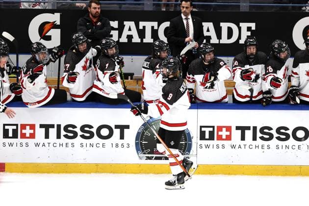 ** 5th of May 2024 Espoo, Finland: IIHF U18 Ice hockey, Eishockey World Championship, WM, Weltmeisterschaft match USA vs Canada. Photo by Tomi Natri All Over Press