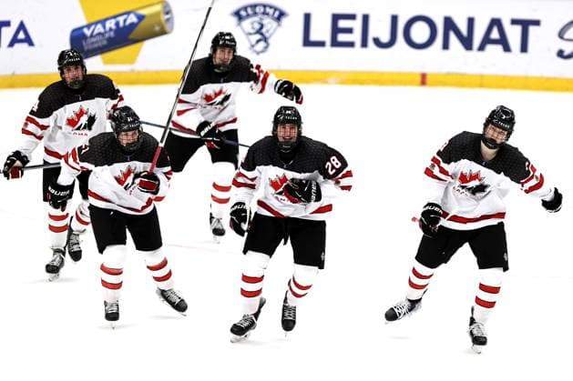 ** 5th of May 2024 Espoo, Finland: IIHF U18 Ice hockey, Eishockey World Championship, WM, Weltmeisterschaft match USA vs Canada. Photo by Tomi Natri All Over Press