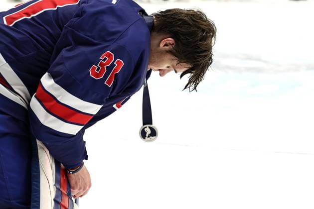 ** 5th of May 2024 Espoo, Finland: IIHF U18 Ice hockey, Eishockey World Championship, WM, Weltmeisterschaft match USA vs Canada. Photo by Tomi Natri All Over Press