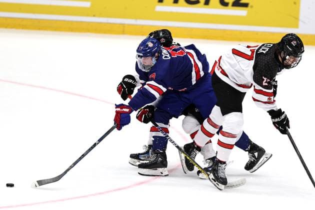 ** 5th of May 2024 Espoo, Finland: IIHF U18 Ice hockey, Eishockey World Championship, WM, Weltmeisterschaft match USA vs Canada. Photo by Tomi Natri All Over Press