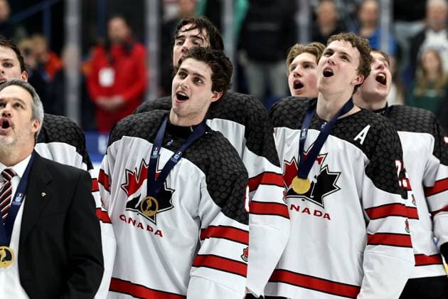 ** 5th of May 2024 Espoo, Finland: IIHF U18 Ice hockey, Eishockey World Championship, WM, Weltmeisterschaft match USA vs Canada. Photo by Tomi Natri All Over Press
