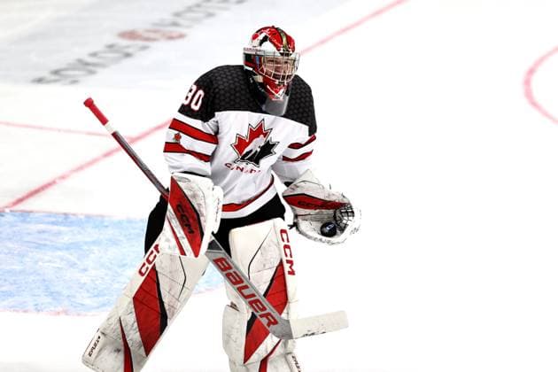 ** 5th of May 2024 Espoo, Finland: IIHF U18 Ice hockey, Eishockey World Championship, WM, Weltmeisterschaft match USA vs Canada. Photo by Tomi Natri All Over Press