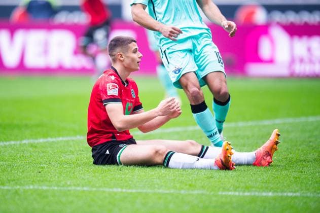 05 05 2024 Soccer, 2023 2024, 1 Bundesliga, Matchday 32, Hannover 96 SC Paderborn 07 Nicolo Tresoldi Hannover DFL REGULATIONS PROHIBIT ANY USE OF PHOTOGRAPHS AS IMAGE SEQUENCES AND OR QUASI VIDEO