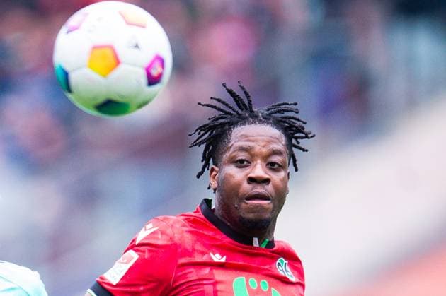 05 05 2024 Soccer, 2023 2024, 2 Bundesliga, 32 Matchday, Hannover 96 SC Paderborn 07 Bright Arrey Mbi Hannover DFL REGULATIONS PROHIBIT ANY USE OF PHOTOGRAPHS AS IMAGE SEQUENCES AND OR QUASI VIDEO
