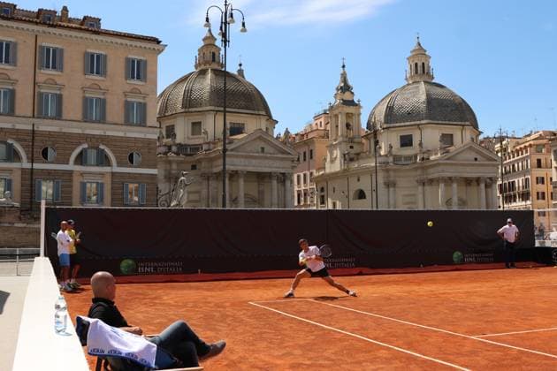 Rome - Tennis, Rome, Internazionali d Italia BNL, tennis court in Piazza del Popolo, 6 May 2024. Photo Felice Calabro Editorial Usage Only  Copyright: xFelicexCalabrÃ²x xIPAx 0472474336st