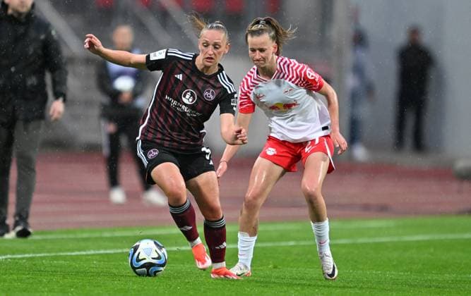 06 05 2024 Soccer Season 2023 2024 1 Women Soccer Bundesliga 20 Matchday 1 FC Nürnberg FCN Club RB Leipzig Sportfoto Zink xwoxzix Alina Mailbeck 5, 1 FC Nürnberg FCN Marlene Müller 27, RB Leipzig