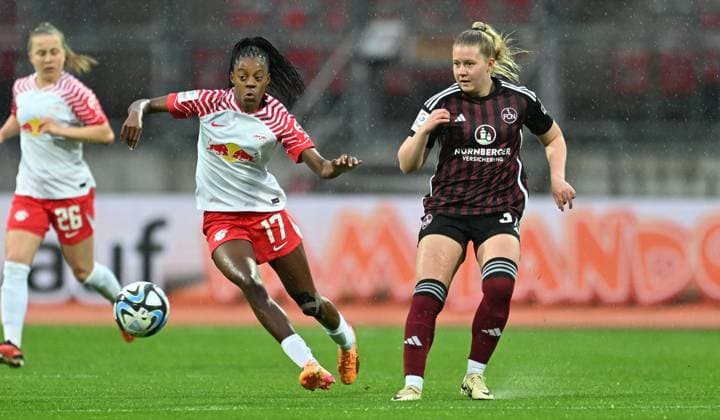 06 05 2024 Soccer Season 2023 2024 1 Women Soccer Bundesliga 20 Matchday 1 FC Nuremberg FCN Club RB Leipzig Sportfoto Zink xwoxzix Lydia Andrade 17, RB Leipzig Selma Magnusdottir 37, 1 FC Nuremberg FCN