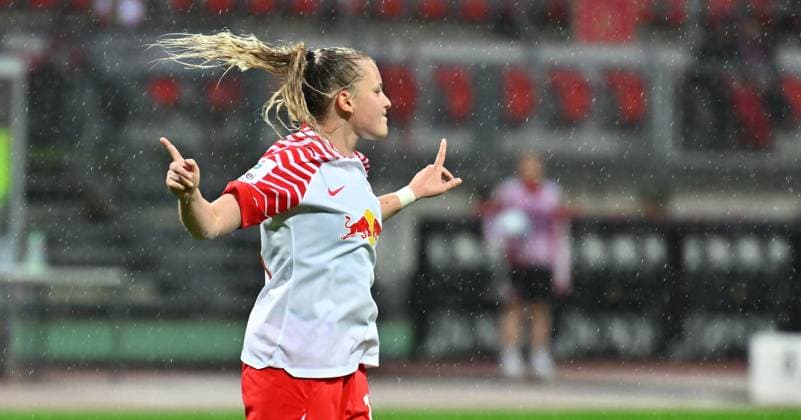 06 05 2024 Soccer season 2023 2024 1 Women Soccer Bundesliga 20 Matchday 1 FC Nuremberg FCN Club RB Leipzig Sportfoto Zink xwoxzix Goal celebration Joy after goal Goal shot to 0 1 by Vanessa Fudalla 10, RB Leipzig